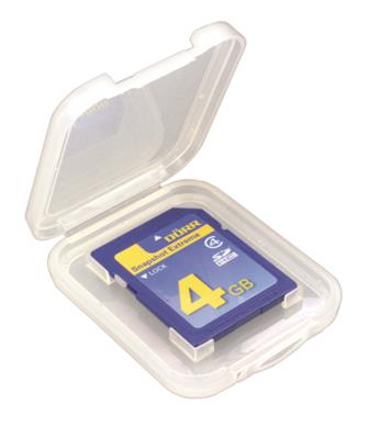 Aufbewahrungsbox aus Kunststoff für 1x SD Karte 
